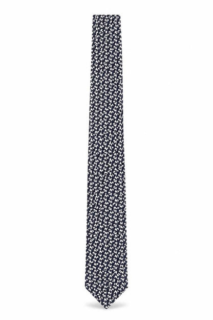 Mens Marks and Spencer Multicoloured Geometric 100% Silk Slim Tie