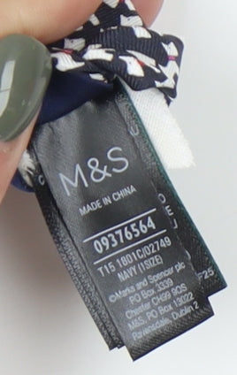 Marks & Spencer Silk Geometric Slim Tie - Men's One Size