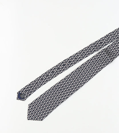 Marks and Spencer Men's Black Houndstooth Silk Tie