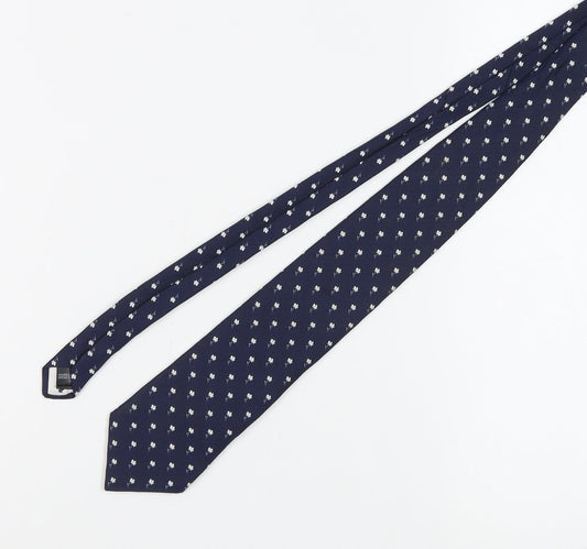 Marks and Spencer Blue Silk Floral Men's Tie One Size