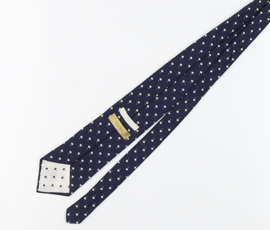 Marks and Spencer Blue Silk Floral Men's Tie One Size