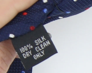 Woodstock Men's Blue Silk Slim Polka Dot Tie