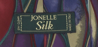 Jonelle Multicoloured Silk Tie for Men - Geometric Design