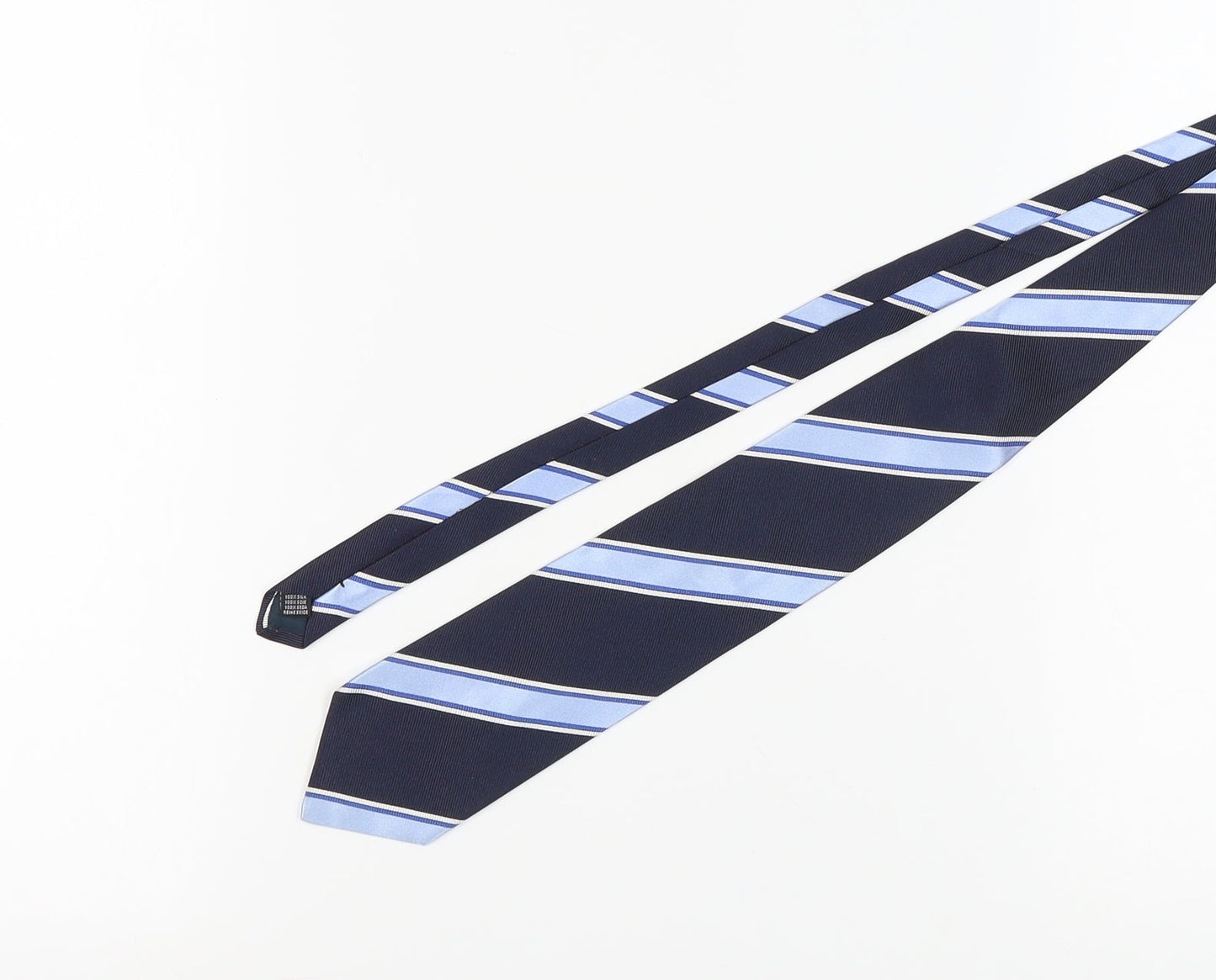 Redgreen Men's Blue Striped Silk Slim Tie