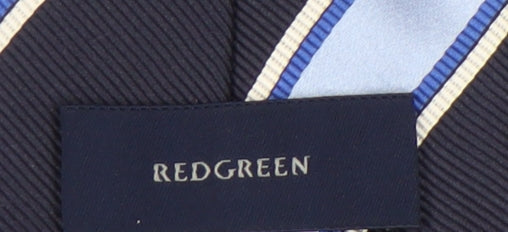 Redgreen Men's Blue Striped Silk Slim Tie