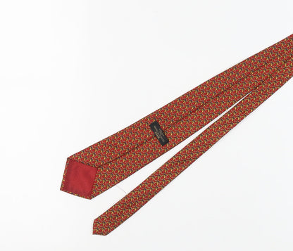 Marks and Spencer Red Silk Geometric Men's Tie