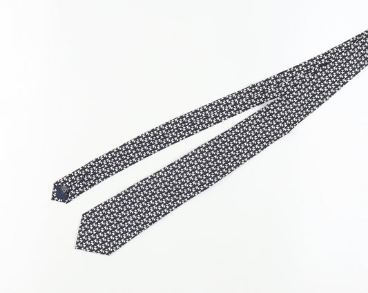 Marks and Spencer Men's Black Houndstooth Silk Tie