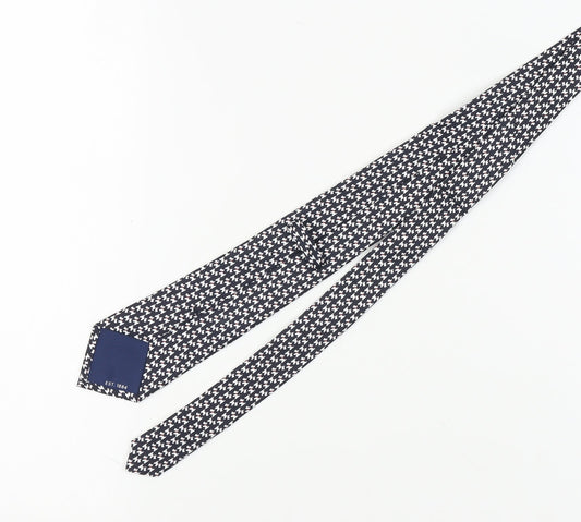 Marks and Spencer Men's Black Houndstooth Silk Tie