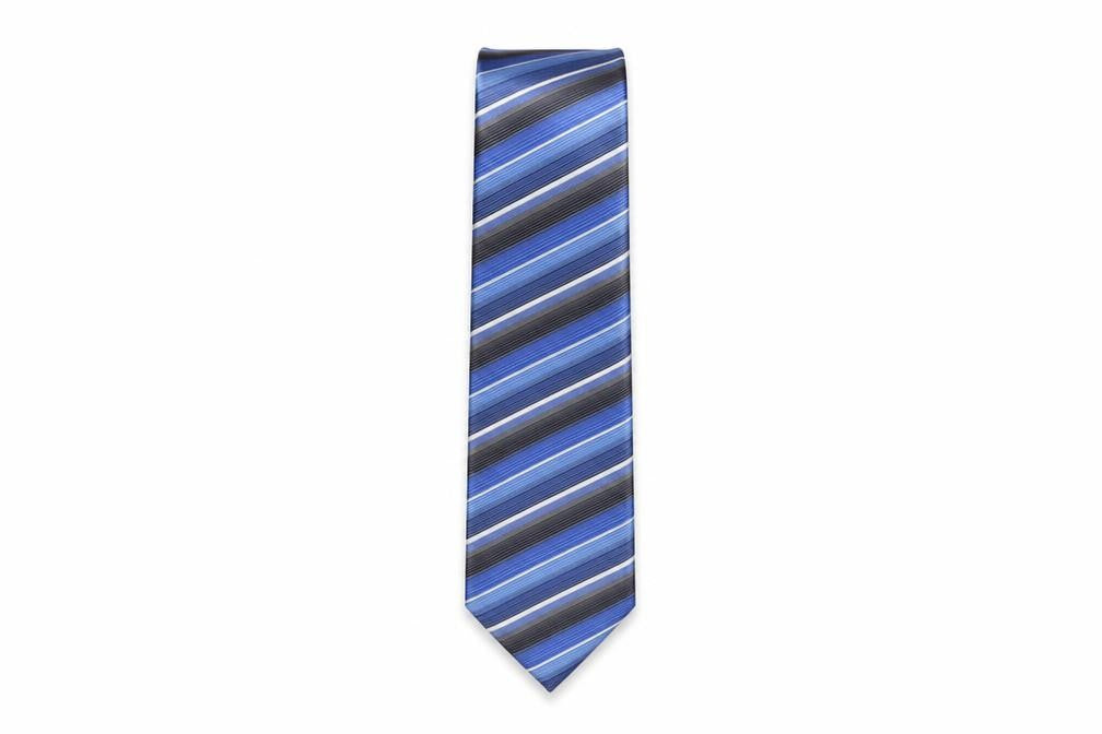 Van Heusen Men's Blue Striped Polyester Tie