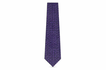Mens Thomas Nash Purple Geometric 100% Silk  Tie