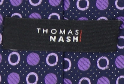 Thomas Nash Purple Geometric Silk Tie for Men