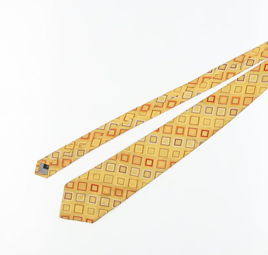 Ted Baker Men's Yellow Geometric Silk Tie
