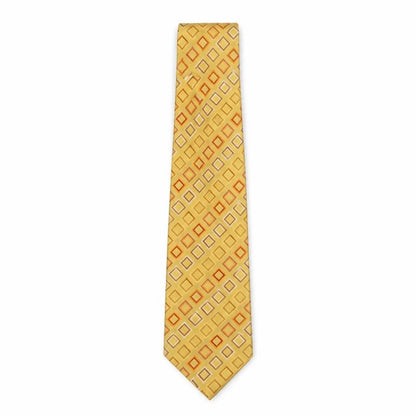 Mens Ted Baker Yellow Geometric 100% Silk  Tie
