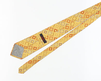 Ted Baker Men's Yellow Geometric Silk Tie