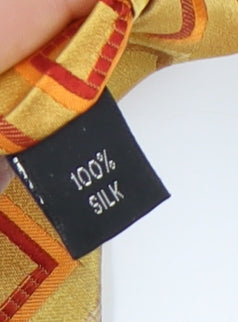 Ted Baker Men's Yellow Geometric Silk Tie