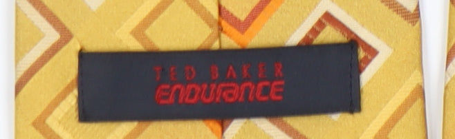 Ted Baker Men's Yellow Geometric Silk Tie