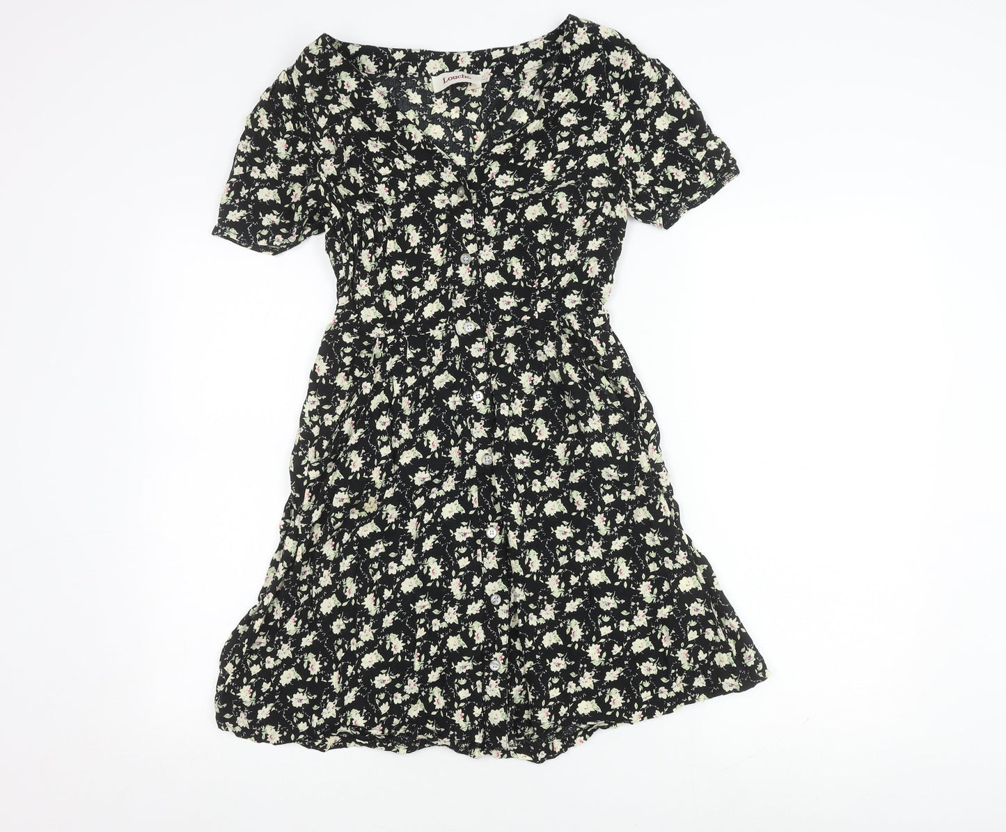 Louche Women's Black Floral XS Shirt Dress