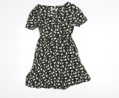 Louche Women's Black Floral XS Shirt Dress