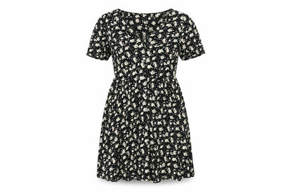Louche Women's Black Floral XS Shirt Dress
