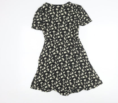 Louche Women's Black Floral XS Shirt Dress