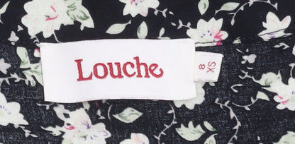 Louche Women's Black Floral XS Shirt Dress