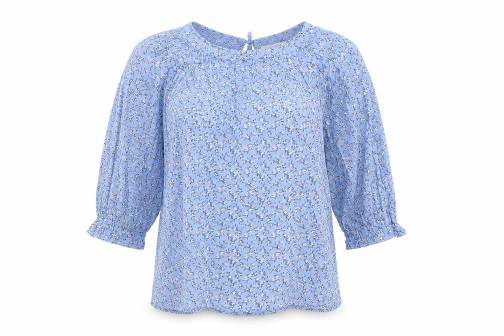 Womens UK Size L Bonmarché Blue Tunic Blouse