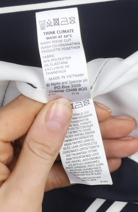 Marks and Spencer Women's Blue Striped Skirt Size 8