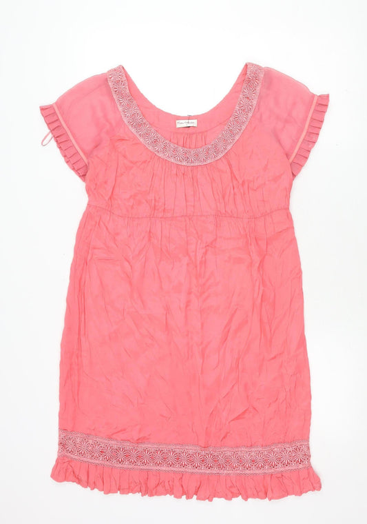 Miss Selfridge Women’s Pink Embroidered Shift Dress