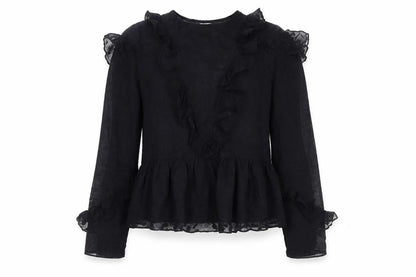 Womens UK Size 8 H&M Black Basic Blouse