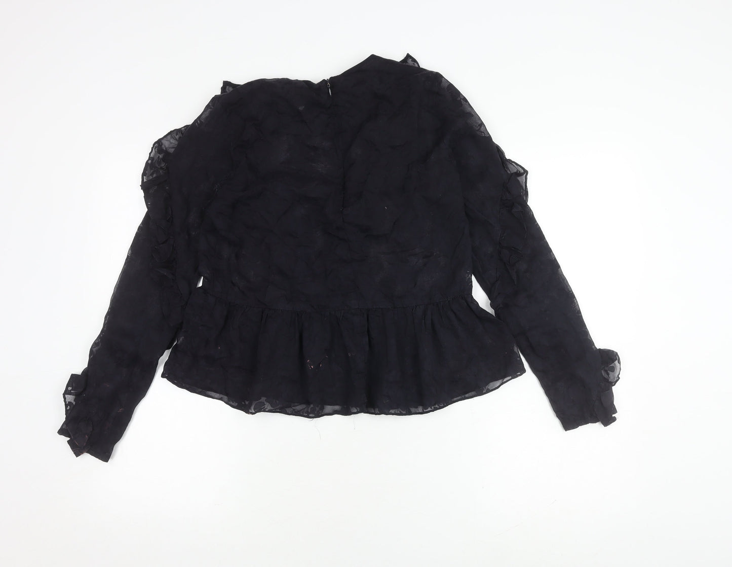 Womens UK Size 8 H&M Black Basic Blouse