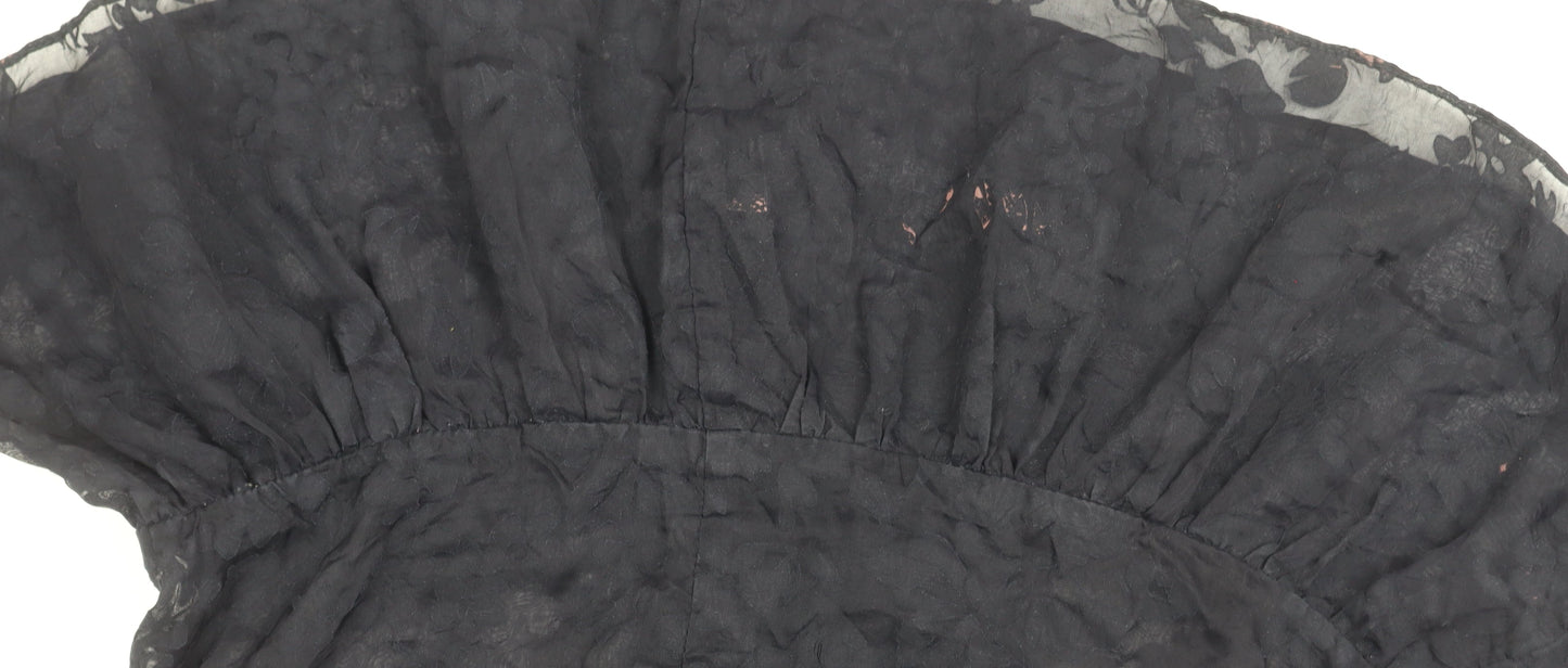 Womens UK Size 8 H&M Black Basic Blouse