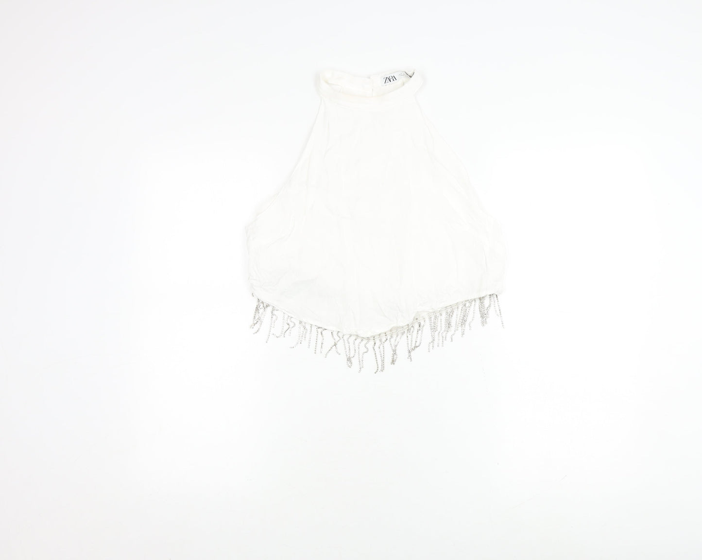 Womens UK Size S Zara White Camisole Blouse