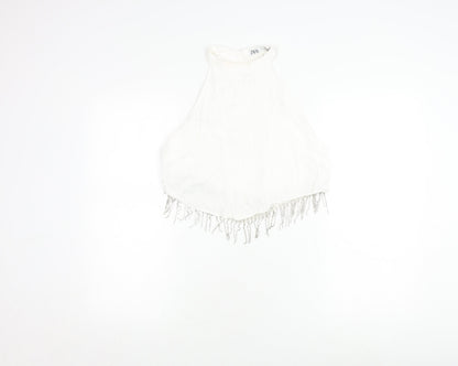Womens UK Size S Zara White Camisole Blouse
