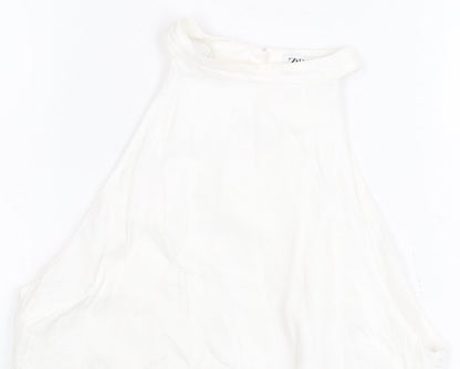 Womens UK Size S Zara White Camisole Blouse