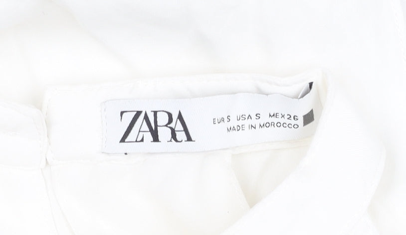 Womens UK Size S Zara White Camisole Blouse