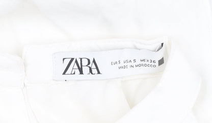 Womens UK Size S Zara White Camisole Blouse