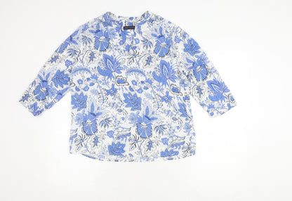 Womens UK Size 12 Marks and Spencer Blue Tunic Blouse