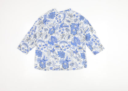 Womens UK Size 12 Marks and Spencer Blue Tunic Blouse