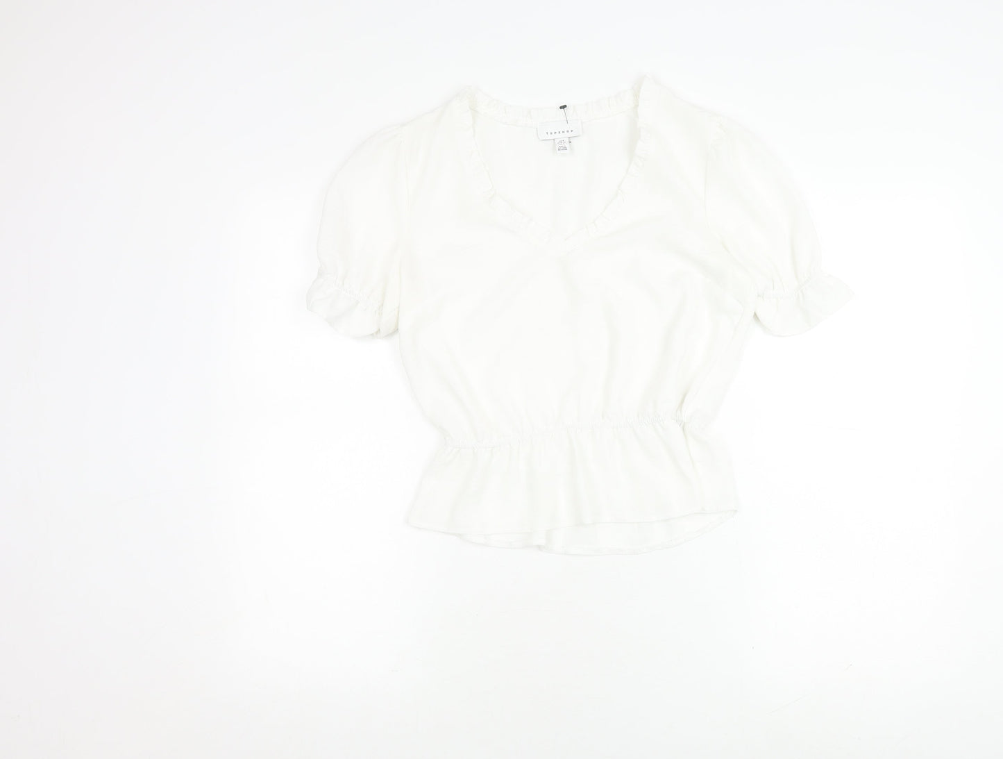 Womens UK Size 8 Topshop White  Blouse