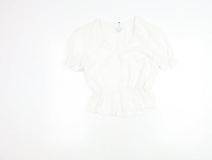Womens UK Size 8 Topshop White  Blouse