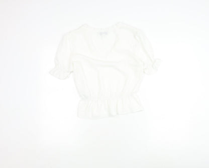 Womens UK Size 8 Topshop White  Blouse