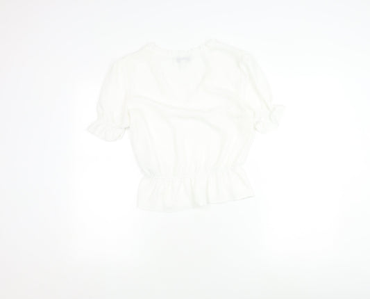 Womens UK Size 8 Topshop White  Blouse