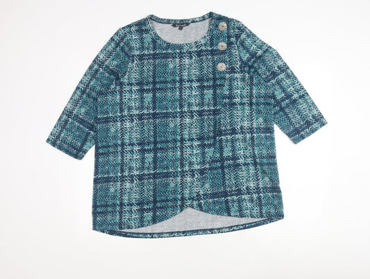 Bonmarché Women's Multicoloured Plaid Top Size 18