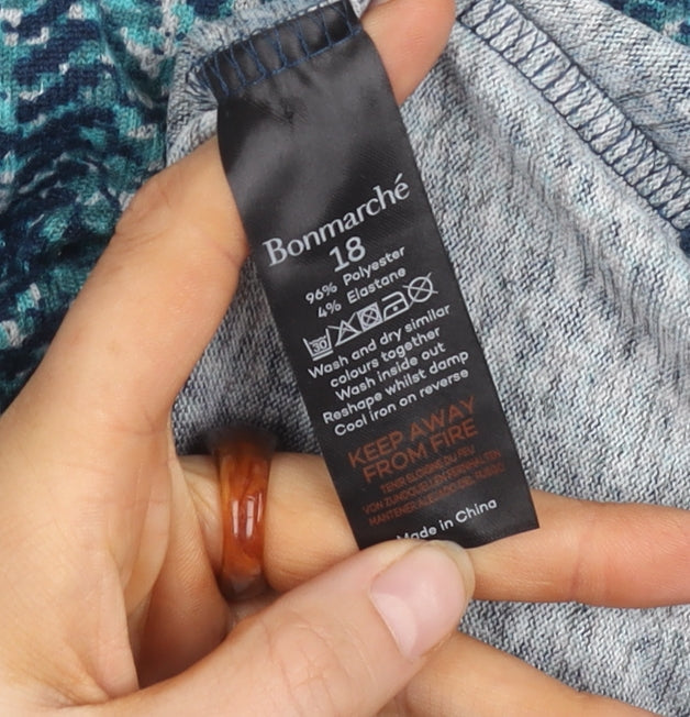 Bonmarché Women's Multicoloured Plaid Top Size 18