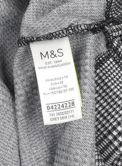 Womens UK Size 14 Marks and Spencer Grey Basic Blouse