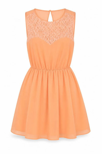 ASOS Orange A-Line Party Dress, Women's Size 10