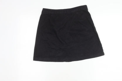 New Look Women's Black A-Line Denim Skirt, Size 10