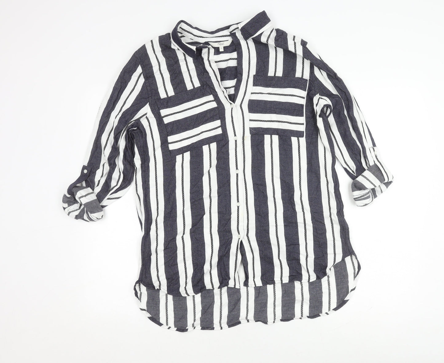 Womens UK Size 14 NEXT Multicoloured Basic Button-Up