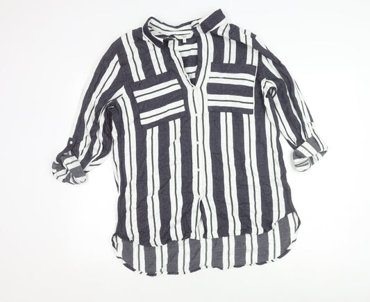 Womens UK Size 14 NEXT Multicoloured Basic Button-Up