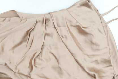 ASOS Women Beige Slip Dress Size 12 Midi